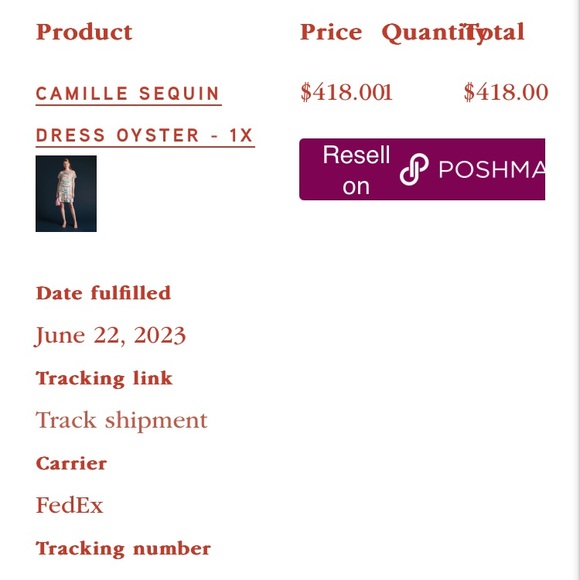 Frances Valentines Camille Sequin Dress Oyster…NEVER WORN - Picture 9 of 10